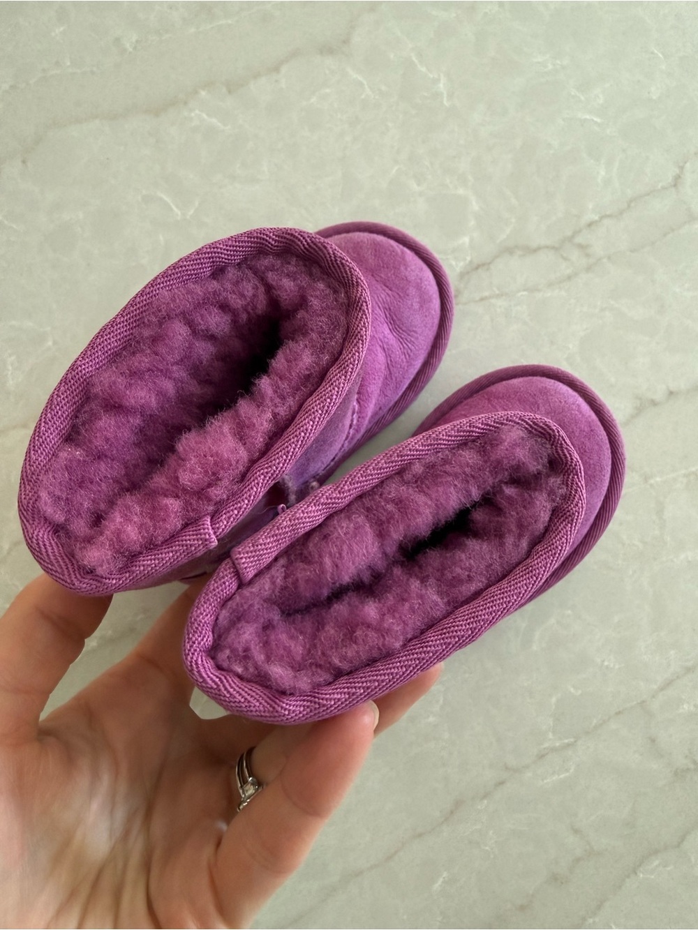 UGG Short Shearling Boots in Purple - Picture 8 of 9